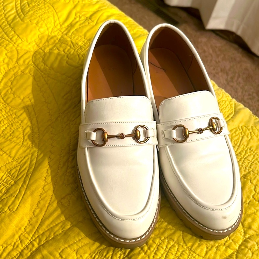 White loafers